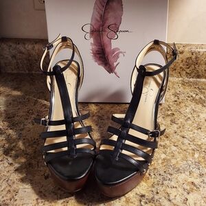 Beautiful Jessica Simpson Leather Wedges